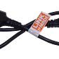 Cable 0,6mt Negro Trebol-C5-Hembra Chile-Macho Cable Poder 6A 3x0,75mm2 60cm - Miniatura 1