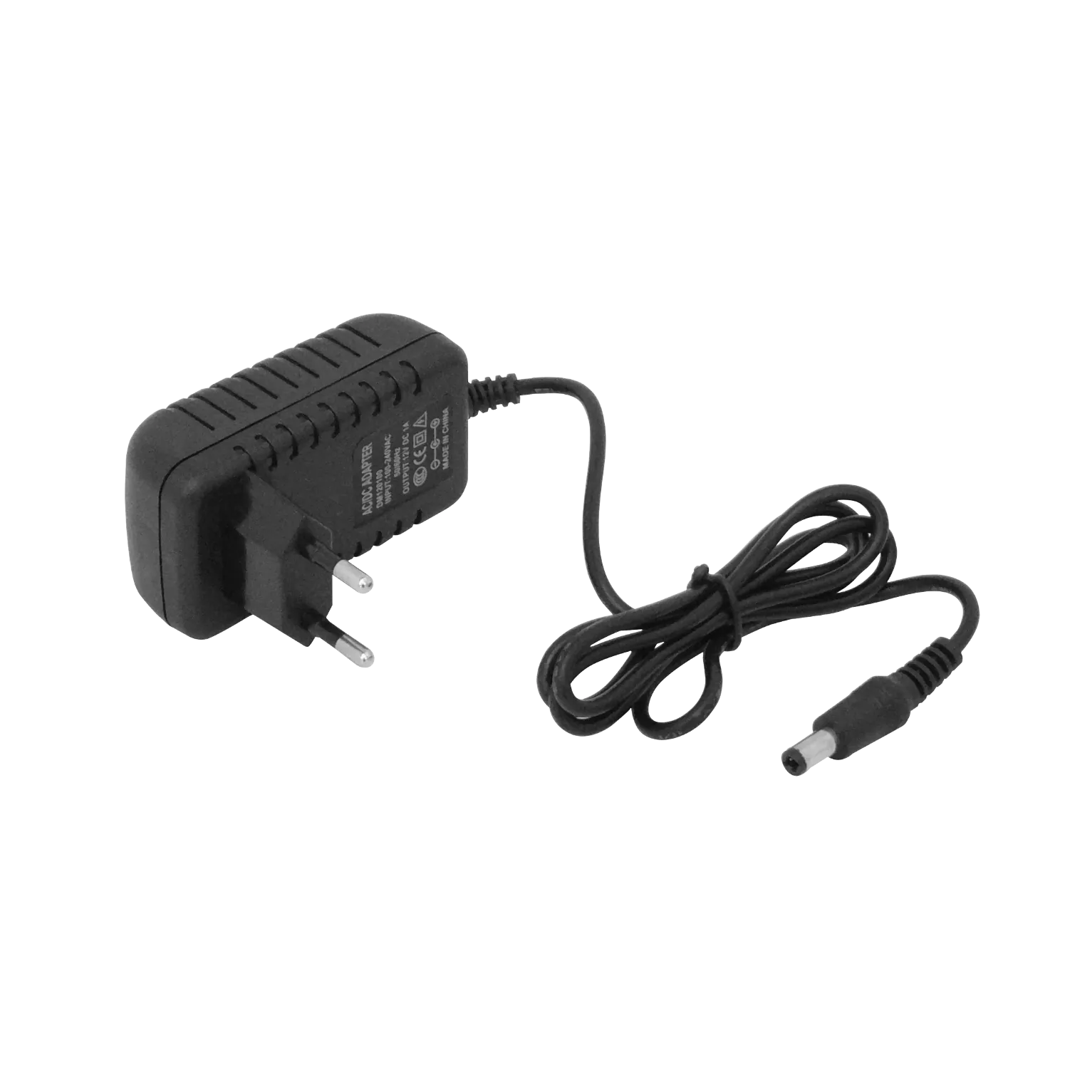 Transformador Plug-5,5x2,5mm 12V 1A 12W Plastica interior Fuente Poder Cable-85cm 1