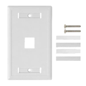 Faceplate Vertical Blanco  c/Etiquetas 1-Keystone  70x114mm