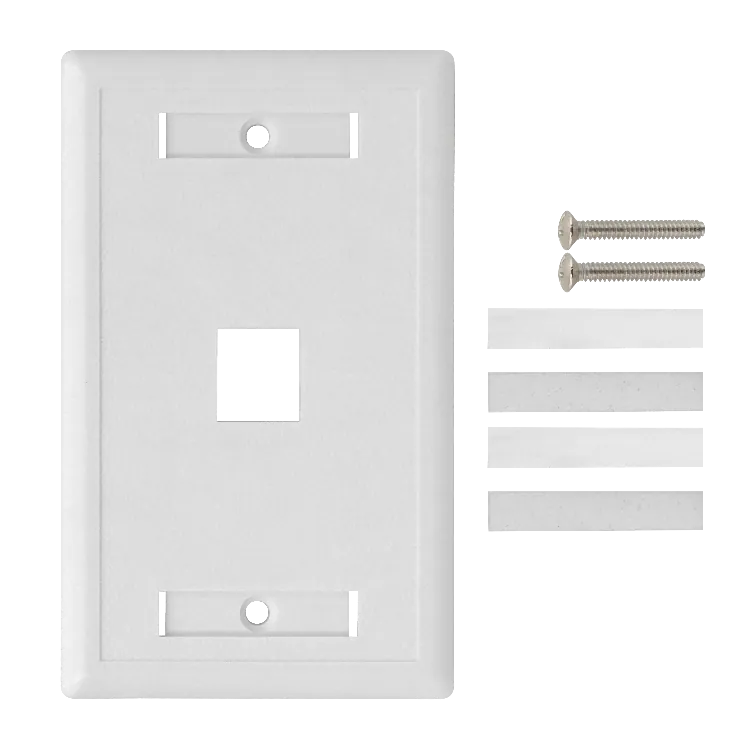 Faceplate Vertical Blanco  c/Etiquetas 1-Keystone  70x114mm 1