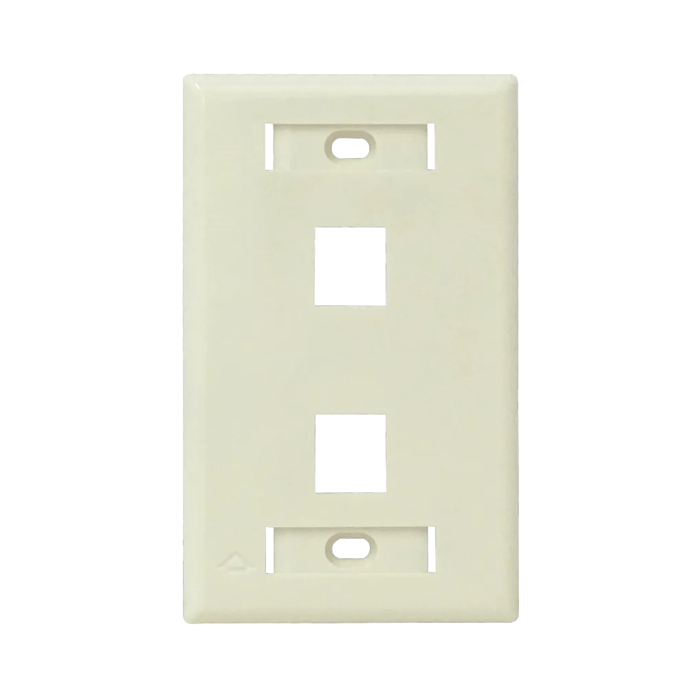Faceplate Furukawa para 2-Keystone Blanco Plano 2P 70x114mm  1