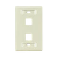 Faceplate Furukawa para 2-Keystone Blanco Plano 2P 70x114mm  - Miniatura 1