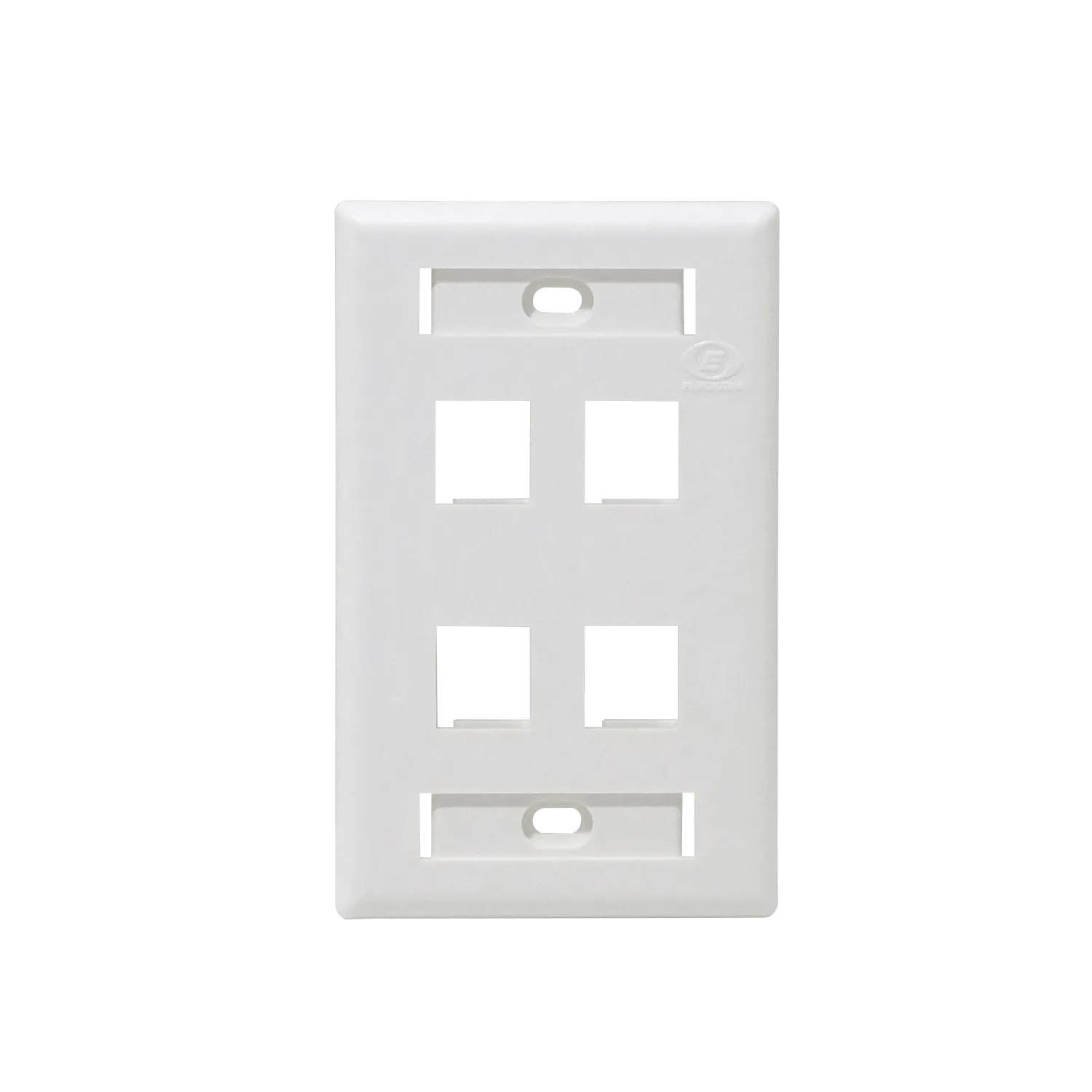 Faceplate Furukawa para 4-Keystone Blanco Plano 4P 70x114mm 1