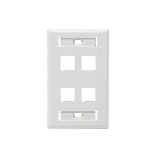 Faceplate Furukawa para 4-Keystone Blanco Plano 4P 70x114mm