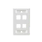 Faceplate Furukawa para 4-Keystone Blanco Plano 4P 70x114mm - Miniatura 1