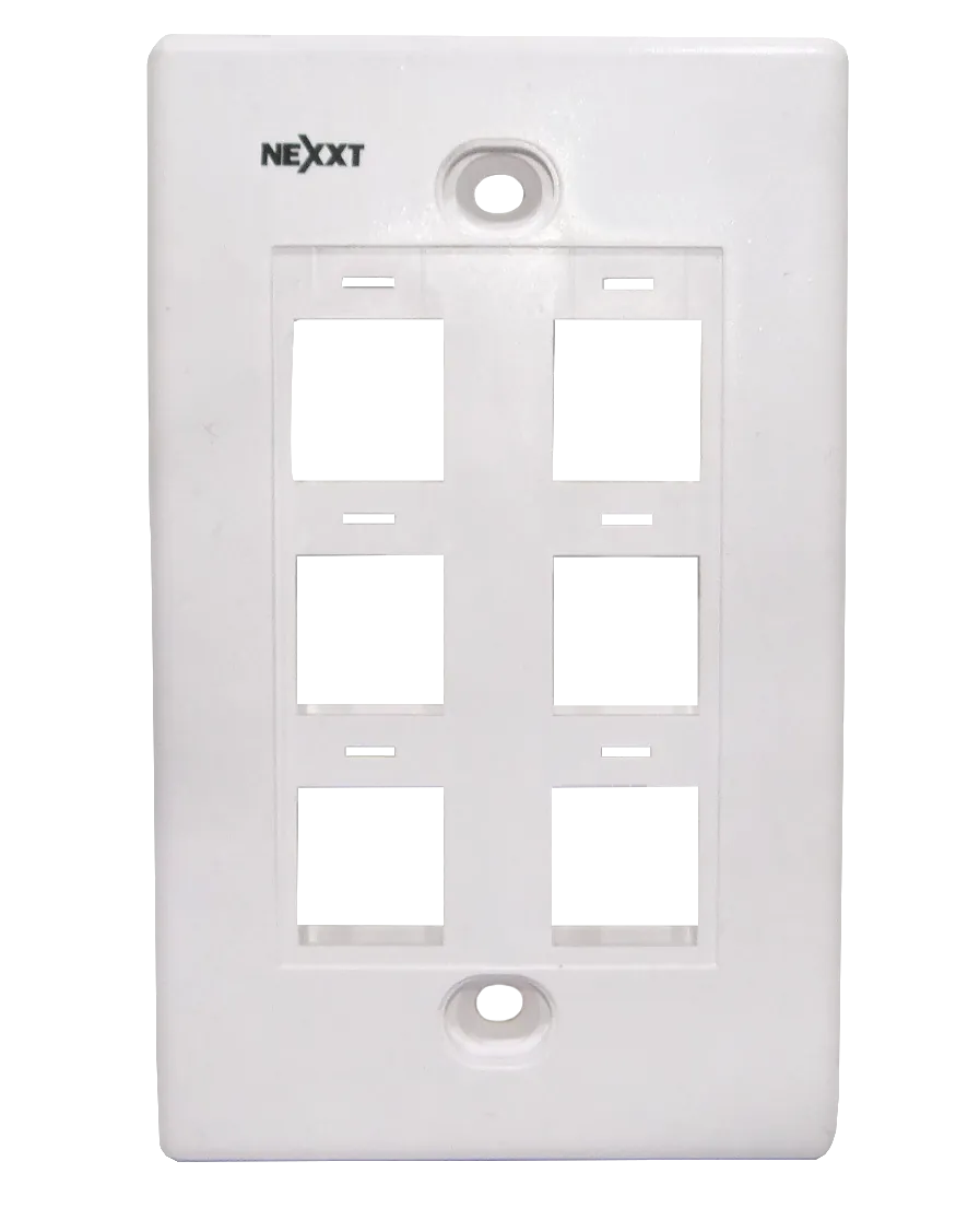 Faceplate Blanco 6-Keystone Vertical 70x114mm 1