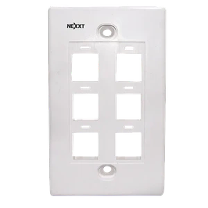 Faceplate Blanco 6-Keystone Vertical 70x114mm