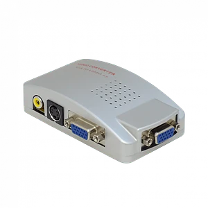 Convertidor VGA Hembra a RCA Hembra + S-Video, Requiere Fuente USB 5V