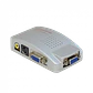 Convertidor VGA Hembra a RCA Hembra + S-Video, Requiere Fuente USB 5V - Miniatura 1