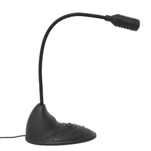 Microfono 3,5mm-M c/Base Cable 130cm para Escritorio 