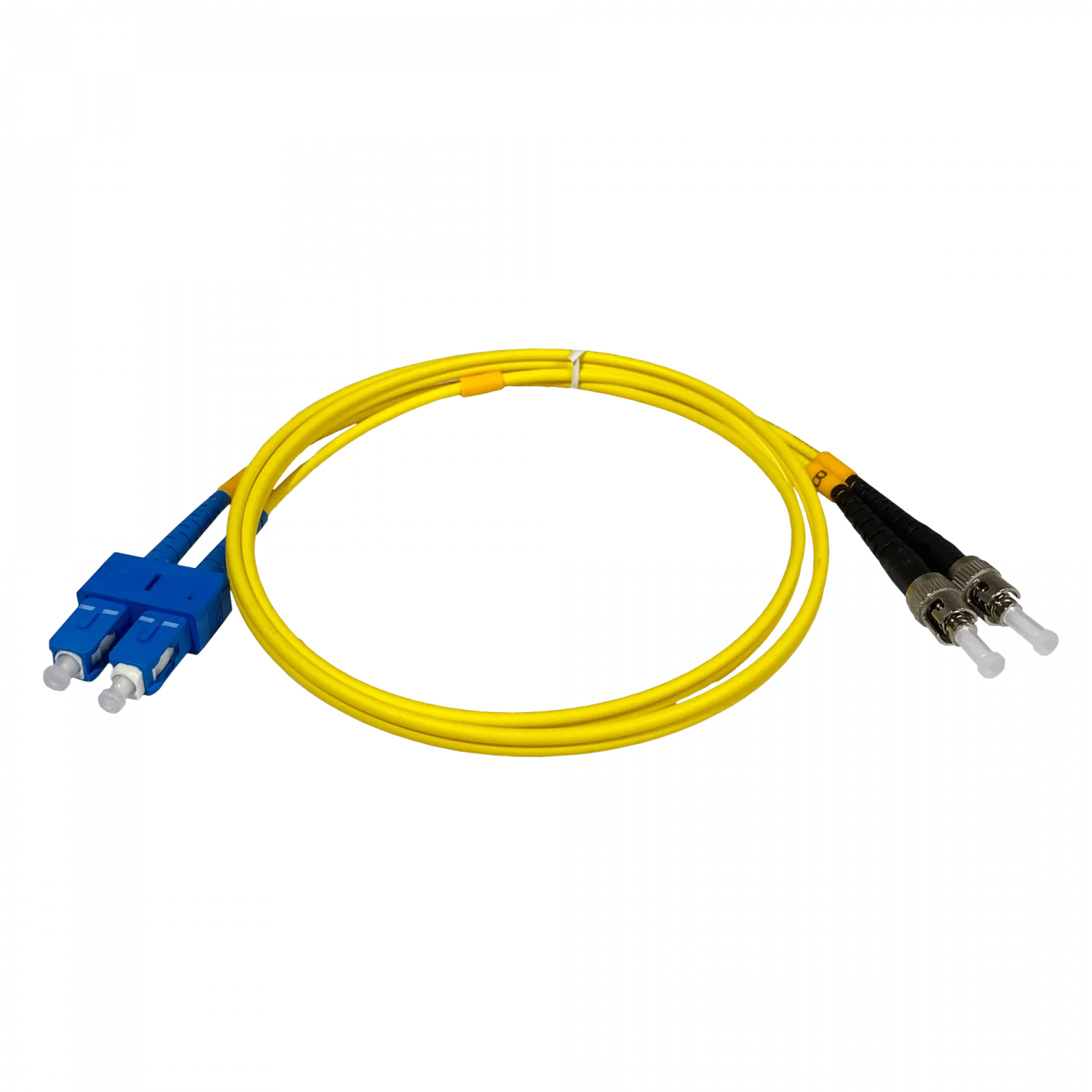 Jumper Cable Fibra 1mt ST/UPC-SC/UPC MonoModo SM Duplex  9/125um 3mm 1