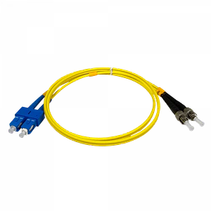 Jumper Cable Fibra 1mt ST/UPC-SC/UPC MonoModo SM Duplex  9/125um 3mm