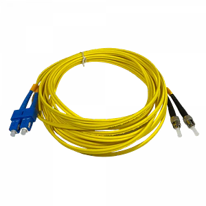 Jumper Cable Fibra 5mt ST/UPC-SC/UPC MonoModo SM Duplex  9/125um 3mm