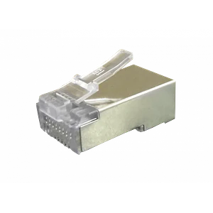 Conector RJ45 Metálico para Cat5E FTP/STP 10 Unidades