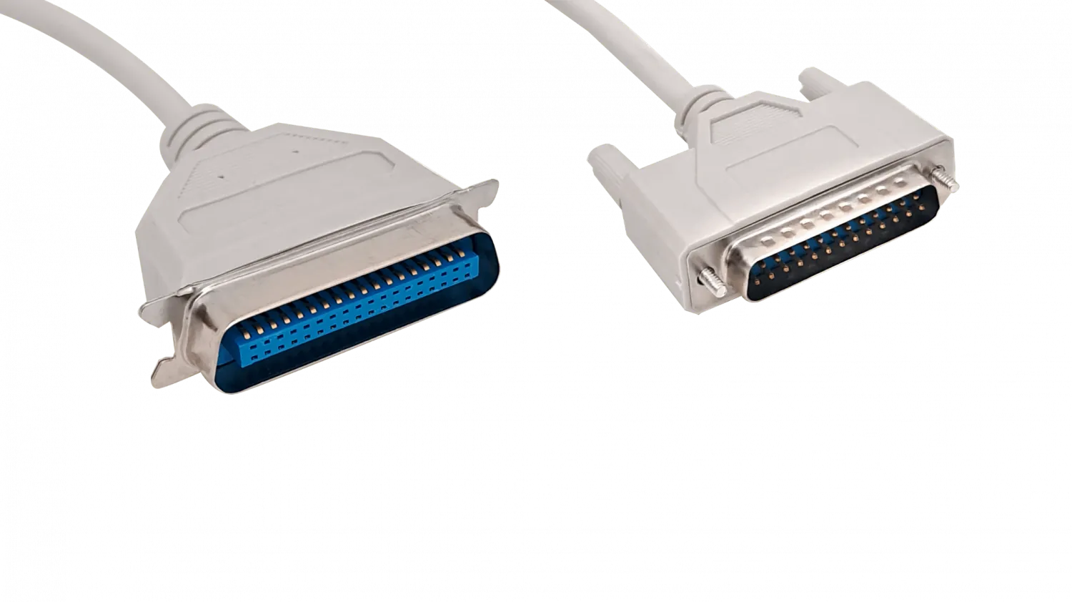 Cable Paralelo 2,5mt p/Impresora DB25-Macho CEN36 Gris VW-1 Centronics 1