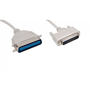 Cable Paralelo 2,5mt p/Impresora DB25-Macho CEN36 Gris VW-1 Centronics