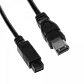 Cable FireWire 50cm, 9-Pin Macho a 6-Pin Macho, iLink 1394B, 800/400 Mbps - Miniatura 1