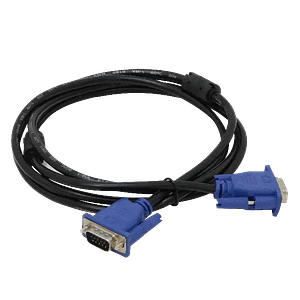 Cable VGA DB15 Macho a Macho, 1.8 Metros, Blindado, Negro
