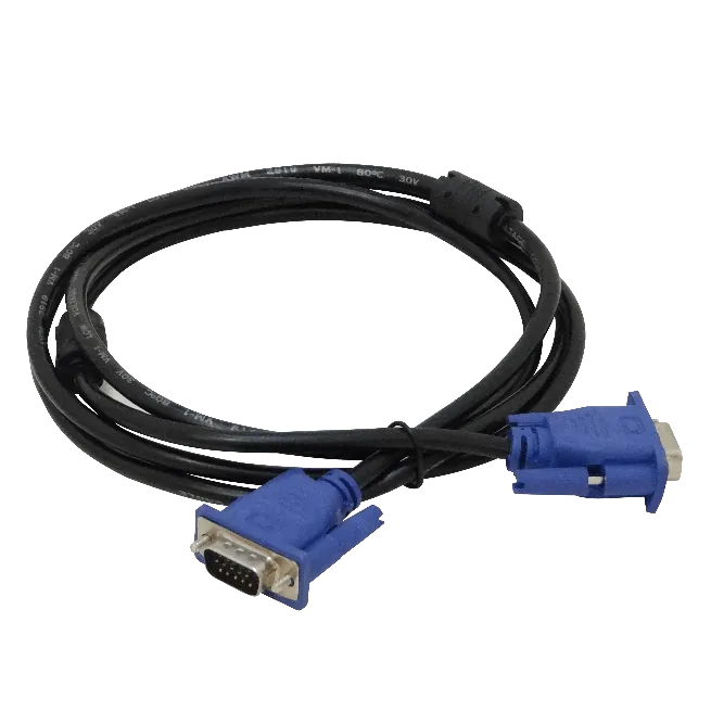 Cable VGA DB15 Macho a Macho, 1.8 Metros, Blindado, Negro 1