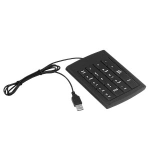 Teclado Numérico USB con 19 Teclas, Dimensiones 140x100x15mm, Cable 120cm