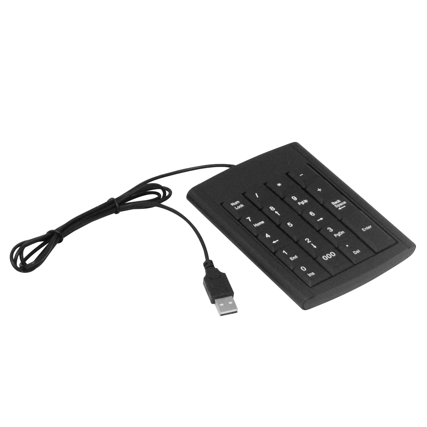 Teclado Numérico USB con 19 Teclas, Dimensiones 140x100x15mm, Cable 120cm 1