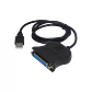Adaptador USB a Paralelo DB25 Hembra 75cm Plug & Play - Miniatura 1