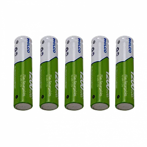 5 Pila Recargable PHILCO AAA  1200mAh 1,2V Ni-MH Precargada 42ULX-123A5