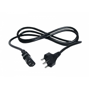 Cable de Poder 150cm C13 Hembra a Chile-It Macho Negro 3x0.75mm2