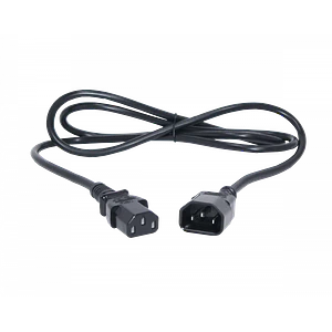 Cable de Poder 150cm Macho-Hembra C13/C14 Negro 6A 3x0.75mm2