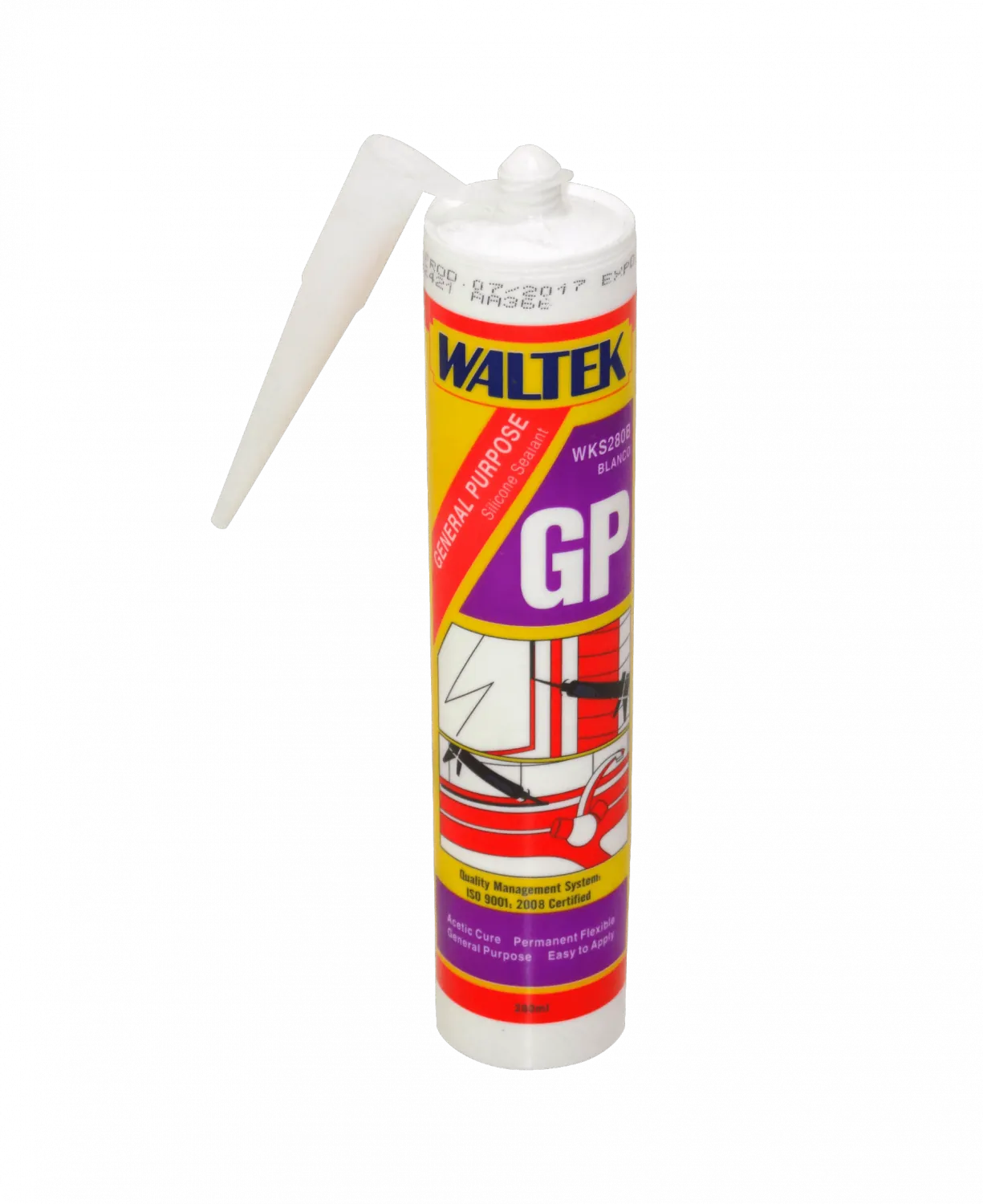 Silicona Blanca Acetica con Funguicida 280ml 1