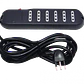 Zapatilla Bticino 3mt 6-enchufes Alargador Negro 10A Switch-piloto - Miniatura 1