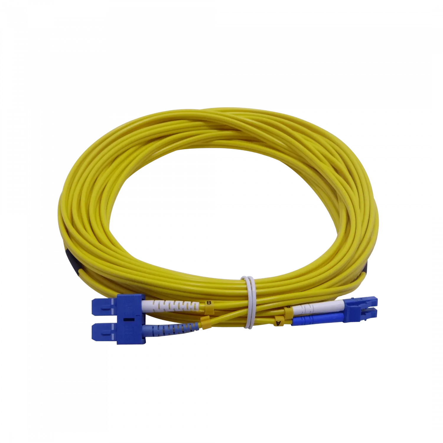 Jumper Cable Fibra 10mt LC-SC/UPC MonoModo SM Duplex  9/125um 3mm 1