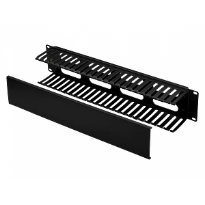 Ordenador de Cableado  2U Metal Plastico Negro 