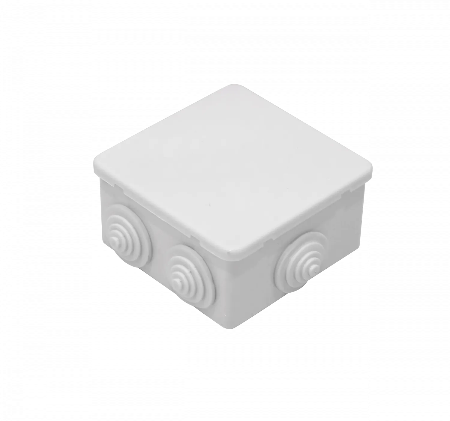 Caja Estanca Blanca 80x80x45mm  6-Conos sin-Tornillos 1