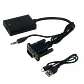 Convertidor VGA Macho + Audio 3.5mm a HDMI Hembra, Video + Audio - Miniatura 1
