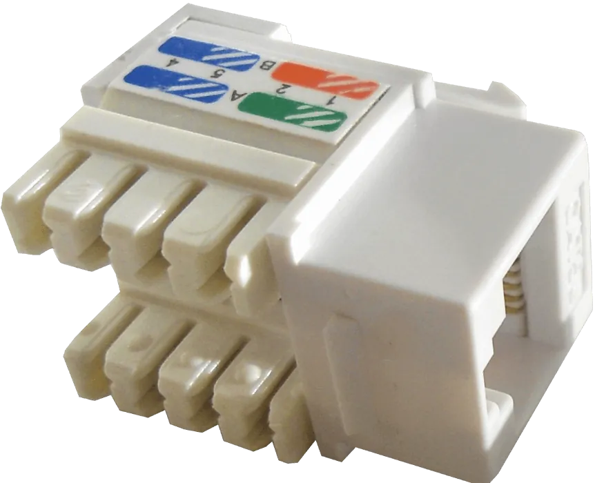 Keystone Punchable Blanco Cat5e 1