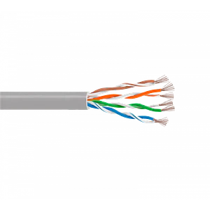 Cable Patch 1mt Cat5E U/UTP Gris LSZH  Inyectado Multifilar
