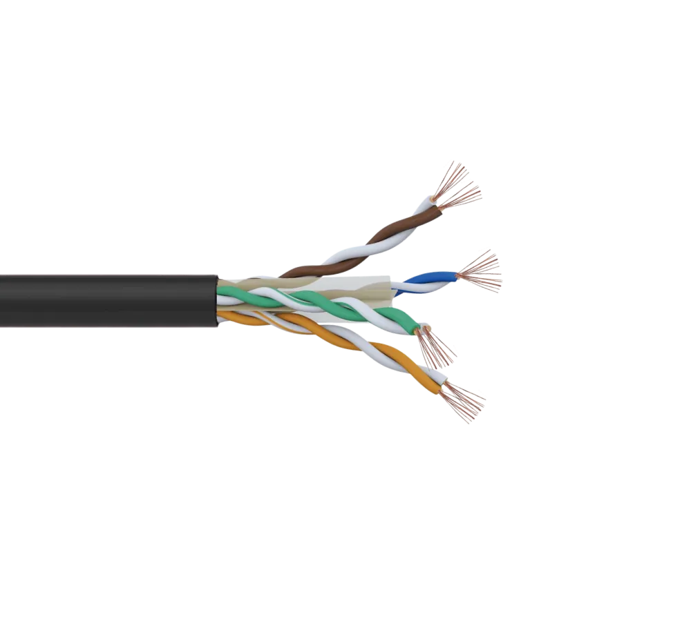 Cable Patch 1mt Cat6 Negro LSZH Inyectado Multifilar 1