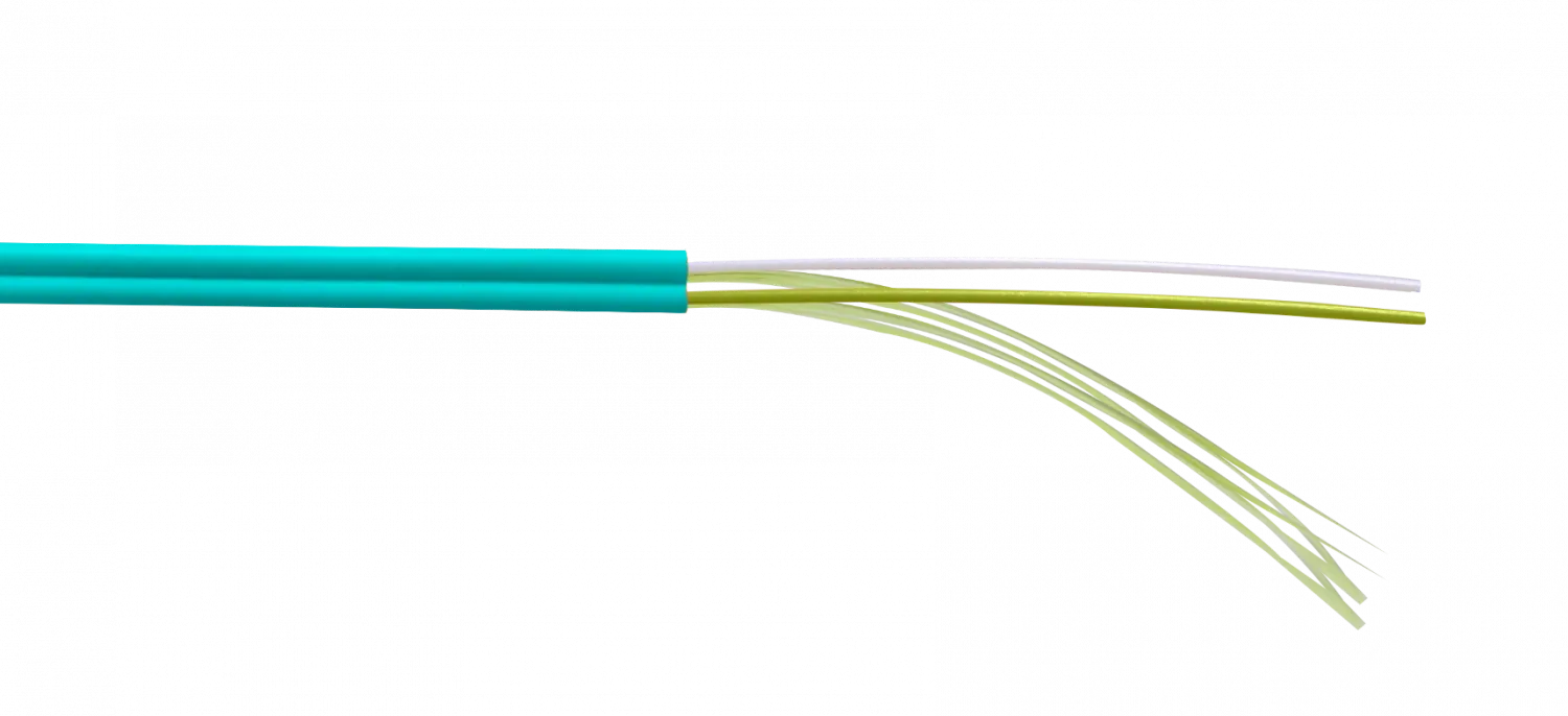 Fibra Duplex Multimodo MM OM3 Zipcord 3.0mm LSZH 1-metro  50/125um 1