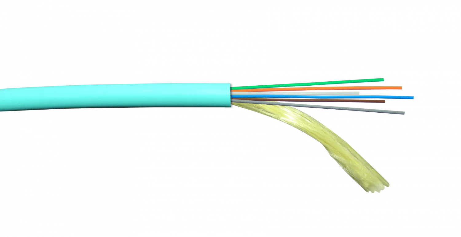 6-Fibras Interior OM3  PVC LSZH 50/125 5.2mm MM por-Metro 1