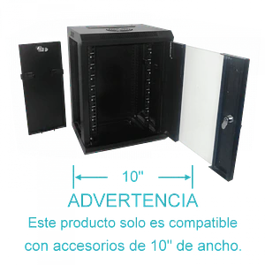 Rack 9U 10 Pulgadas Ancho  30cm Fondo 