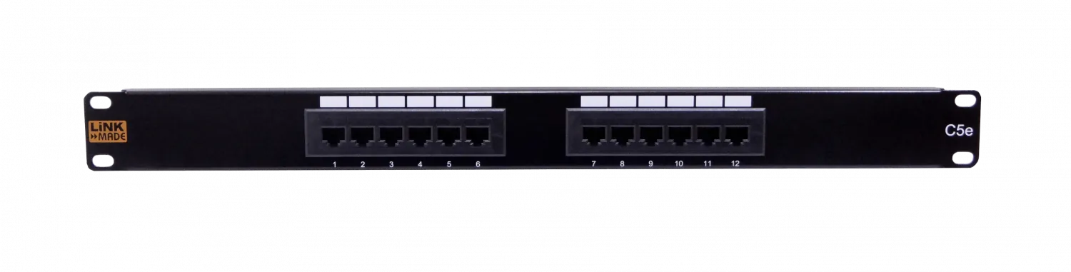 Patch Panel 12-RJ45 Cat5e 1U UL Certific 1