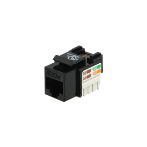 Conector Keystone Punchable  Negro Hembra RJ45 Cat5E U/UTP 