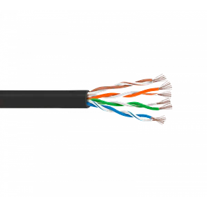 Cable Patch 1mt Cat5e Negro LSZH Inyectado Multifilar