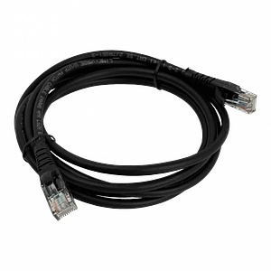 Cable Patch 2mt Cat5e Negro LSZH Inyectado Multifilar