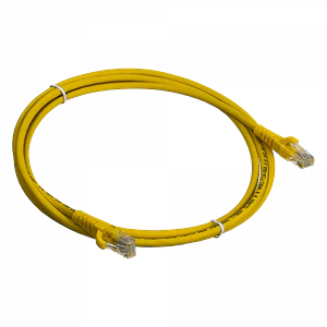 Cable Patch 2mt Cat5e Amarillo LSZH Inyectado Multifilar