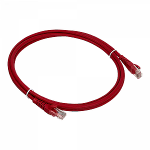 Cable Patch 2mt Cat5e Rojo LSZH Inyectado Multifilar