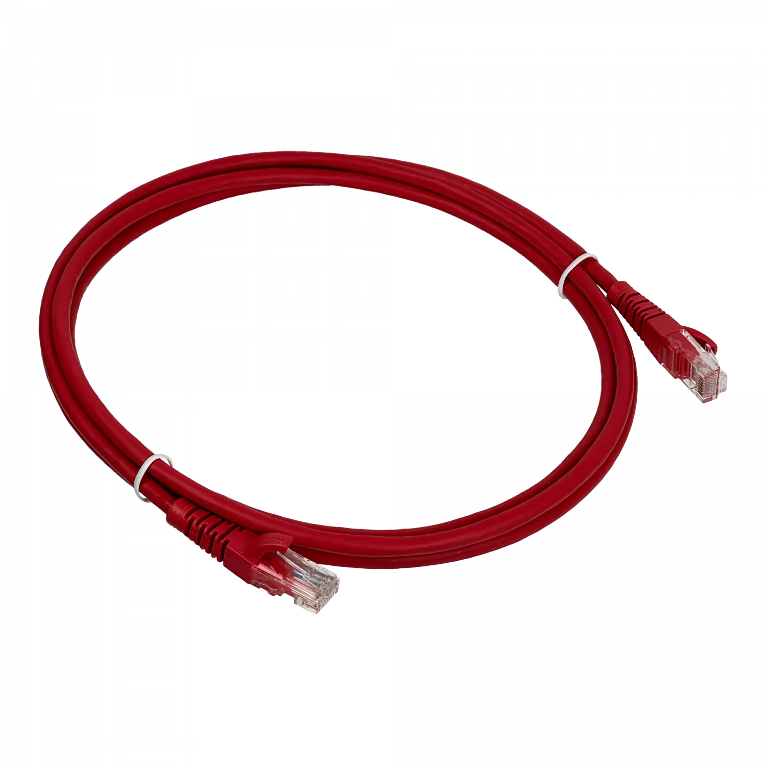 Cable Patch 2mt Cat5e Rojo LSZH Inyectado Multifilar 1