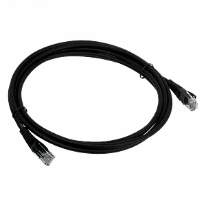 Cable Patch 3mt Cat5e Negro LSZH Inyectado Multifilar