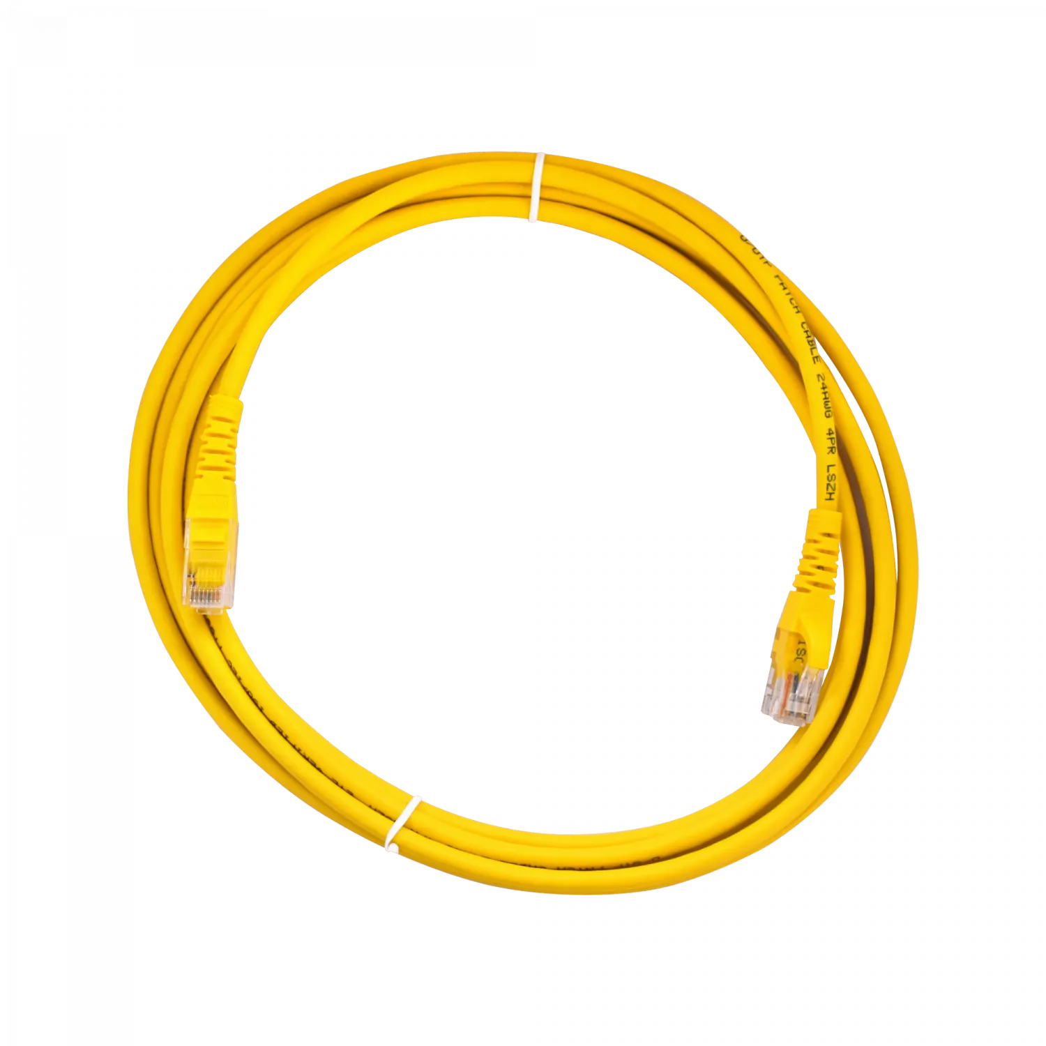 Cable Patch 3mt Cat6 Amarillo LSZH Inyectado Multifilar 1